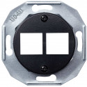 Renova juodas kompiuterinio lizdo dangtelis 2x RJ45 - 1 - 11,05 €