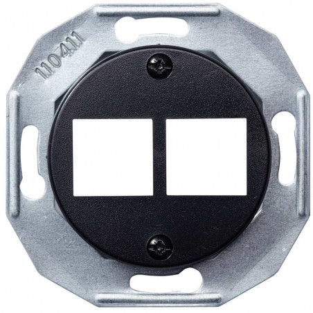 Renova juodas kompiuterinio lizdo dangtelis 2x RJ45 - 1 - 11,05 €