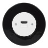 Baltas OBZOR HDMI lizdas su juodu keraminiu  rėmeliu
