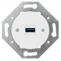 OBZOR RETRO baltas USB lizdas su krovimo funkcija
