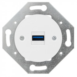 OBZOR RETRO baltas USB lizdas su krovimo funkcija
