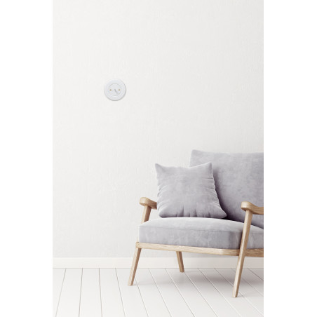 Baltas svirtelinis vienos grupės jungiklis - 22 - 18,88 €