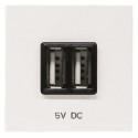 ABB Niessen Zenit dvigubas USB pakrovėjas baltas