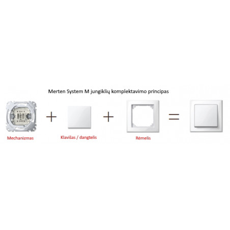 Merten m-pure decor jungiklių komplektavimas