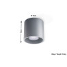 Plafonas ORBIS 1 pilkas - 4 - 23,06 €