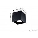 Plafonas QUAD 1 juodas - 4 - 23,72 €