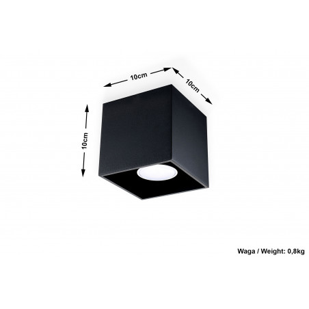 Plafonas QUAD 1 juodas - 4 - 23,72 €