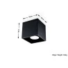 Plafonas QUAD 1 juodas - 4 - 23,72 €