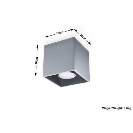 Plafonas QUAD 1 pilkas - 4 - 23,72 €