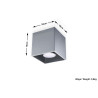 Plafonas QUAD 1 pilkas - 4 - 23,72 €