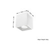 Plafonas QUAD 1 baltas - 4 - 23,72 €