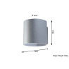 Sieninis šviestuvas ORBIS 1 pilkas - 6 - 24,62 €
