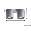 Plafonas ORBIS 2 pilkas - 5 - 51,98 €