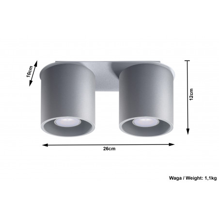 Plafonas ORBIS 2 pilkas - 5 - 51,98 €