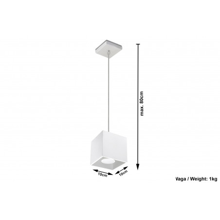 Pakabinamas šviestuvas QUAD 1 baltas - 5 - 30,73 €