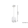 Pakabinamas šviestuvas QUAD 1 baltas - 5 - 30,73 €