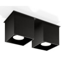 Plafonas QUAD 2 juodas - 1 - 52,34 €