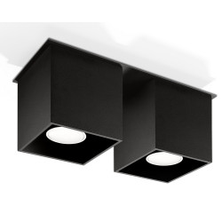 Plafonas QUAD 2 juodas - 1 - 52,34 €