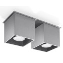 Plafonas QUAD 2 pilkas - 1 - 52,34 €