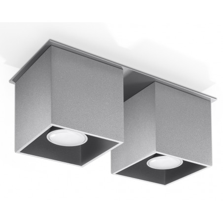 Plafonas QUAD 2 pilkas - 1 - 52,34 €
