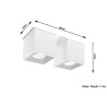 Plafonas QUAD 2 baltas - 5 - 52,34 €