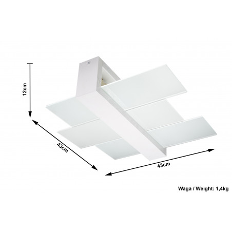 Plafonas FENIKS 2 baltas - 5 - 45,30 €