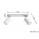 Plafonas RING 2 baltas - 5 - 34,04 €