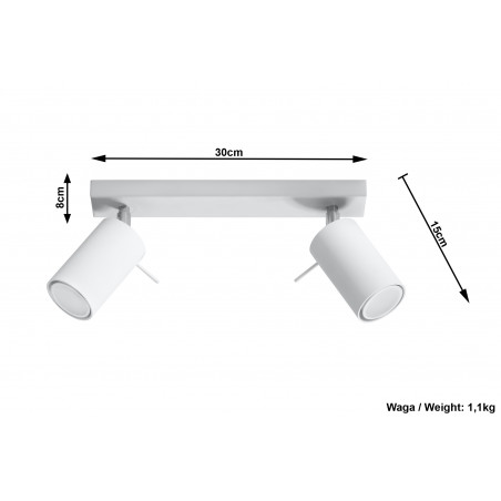 Plafonas RING 2 baltas - 5 - 34,04 €