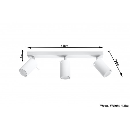 Plafonas RING 3 baltas - 4 - 47,60 €