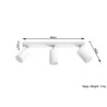 Plafonas RING 3 baltas - 4 - 47,60 €
