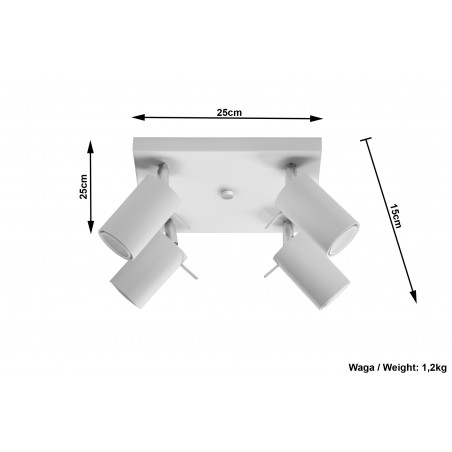Plafonas RING 4 baltas - 4 - 63,38 €
