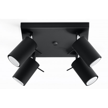 Plafonas RING 4 juodas - 1 - 63,38 €