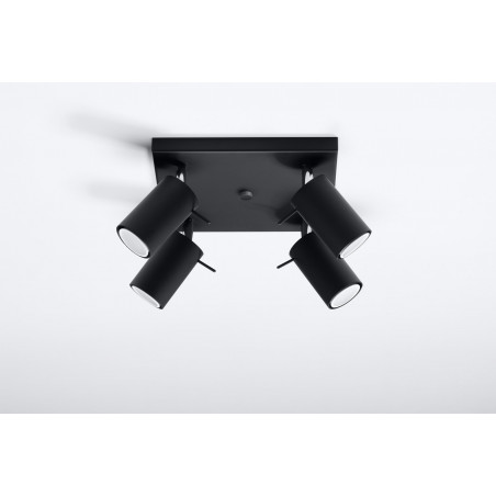 Plafonas RING 4 juodas - 2 - 63,38 €