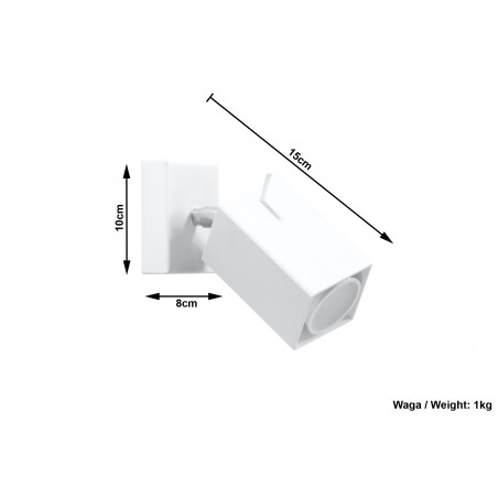 Sieninis šviestuvas MERIDA baltas - 5 - 21,42 €