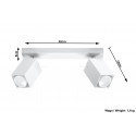 Plafonas MERIDA 2 baltas - 5 - 38,84 €