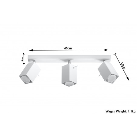 Plafonas MERIDA 3 baltas - 5 - 54,78 €