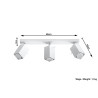 Plafonas MERIDA 3 baltas - 5 - 54,78 €