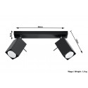 Plafonas MERIDA 2 juodas - 5 - 38,84 €