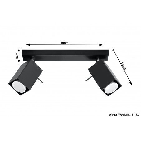Plafonas MERIDA 2 juodas - 5 - 38,84 €