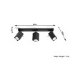 Plafonas MERIDA 3 juodas - 5 - 54,78 €