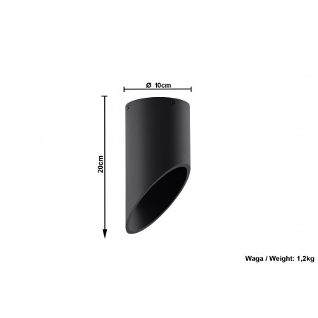 Plafonas PENNE 20 juodas - 6 - 34,88 €