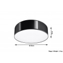 Plafonas ARENA 35 juodas - 5 - 51,40 €