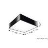 Plafonas HORUS 35 juodas - 4 - 58,66 €