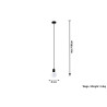 Pakabinamas šviestuvas EDISON juodas - 6 - 15,29 €