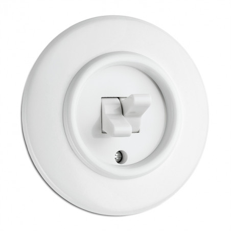 THPG svirtelinis duroplasto dvigubas jungiklis su apvaliu rėmeliu