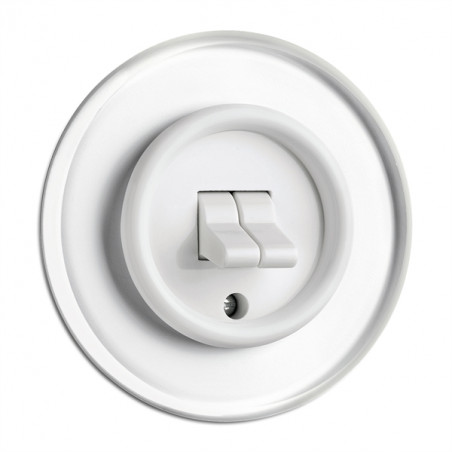 THPG svirtelinis duroplasto dvigubas jungiklis su stikliniu rėmeliu