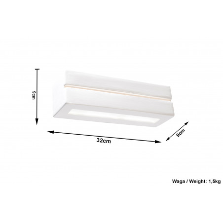 Sieninis keraminis šviestuvas VEGA LINE - 5 - 23,04 €