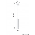 Pakabinamas šviestuvas LAGOS 1 baltas - 4 - 31,48 €