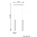 Pakabinamas šviestuvas LAGOS 2 baltas - 4 - 58,70 €