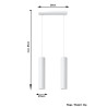 Pakabinamas šviestuvas LAGOS 2 baltas - 4 - 58,70 €